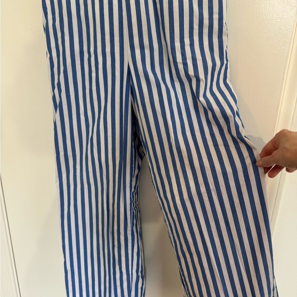J. Crew Blue and White Striped Jumpsuit - Picture 4 of 6